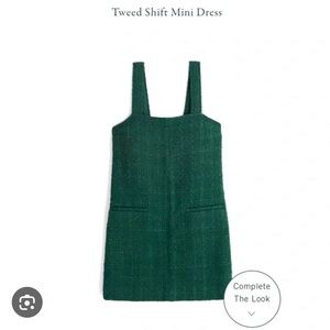 abercrombie green tweed mini dress - size XL